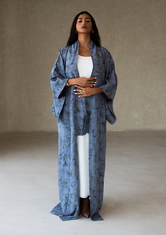 Blue Arabesque Kimono